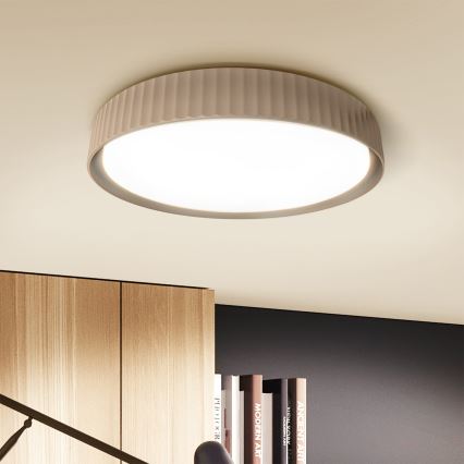 Brilagi - Lámpara de techo LED regulable LUCIA LED/60W/230V 3000-6500K Ø 59 cm marrón + mando a distancia