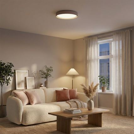 Brilagi - Lámpara de techo LED regulable LUCIA LED/60W/230V 3000-6500K Ø 59 cm marrón + mando a distancia