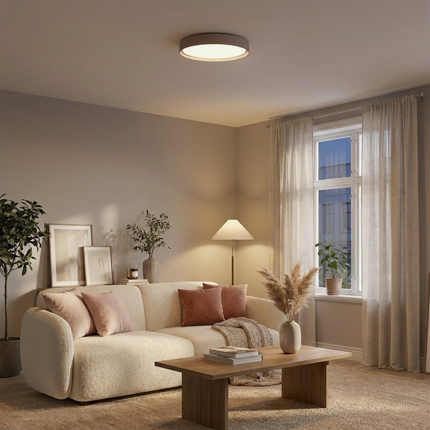 Brilagi - Lámpara de techo LED regulable LUCIA LED/60W/230V 3000-6500K Ø 59 cm marrón + mando a distancia