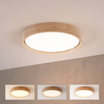 Brilagi - Lámpara de techo LED regulable MANAROLA SMART STARS LED/24W/230V 3000-6000K Wi-Fi Tuya Beacon Ø 41 cm roble + mando a distancia