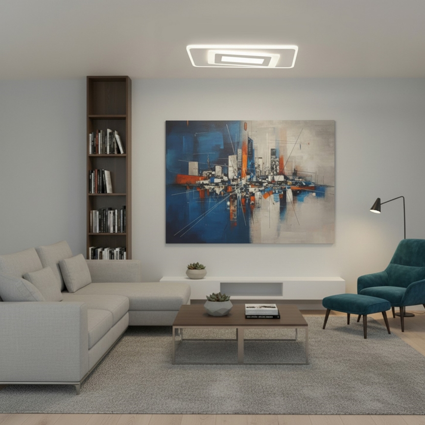 Brilagi - Luminaria de techo LED regulable MODERN LED/51W/230V 3000-6000K 20x40 cm + mando a distancia