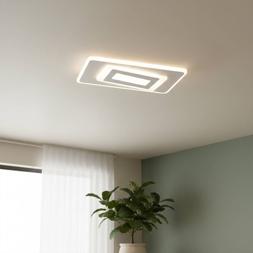Brilagi - Luminaria de techo LED regulable MODERN LED/51W/230V 3000-6000K 20x40 cm + mando a distancia