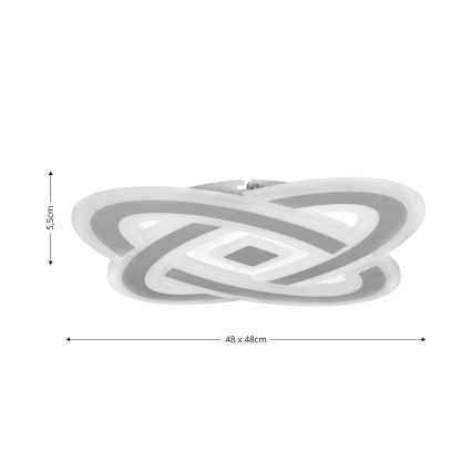 Brilagi - Lámpara de techo LED regulable MODERN LED/90W/230V 3000-6000K 48x48 cm + mando a distancia