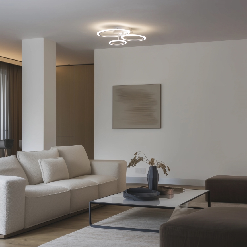 Brilagi - Lámpara de techo LED regulable ORBITS LED/40W/230V 3000-6500K blanco + control remoto