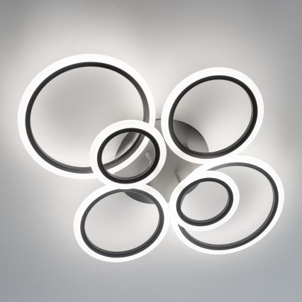 Brilagi - Lámpara de techo LED regulable ORBITS LED/85W/230V 3000-6500K antracita + control remoto