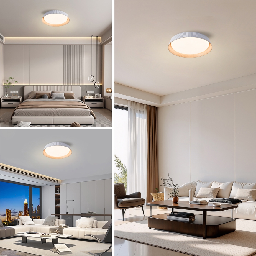 Brilagi - Lámpara de techo LED regulable ORINO LED/54W/230V 3000-6000K blanca diámetro 43 cm + mando a distancia