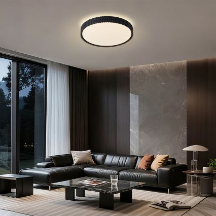 Brilagi - Lámpara de techo LED regulable ORINO LED/54W/230V 3000-6000K negro, diámetro 43 cm + mando a distancia