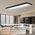 Brilagi - Lámpara de techo LED regulable para baño FRAME SMART LED/50W/230V 120x30 cm 3000-6000K IP44 negra + mando a distancia