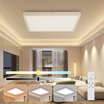 Brilagi - Lámpara de techo LED regulable para baño FRAME SMART LED/50W/230V 60x60 cm 3000-6000K IP44 blanca + mando a distancia