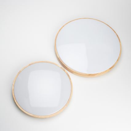 Brilagi - Lámpara de techo LED regulable PINE LED/24W/230V de madera, Ø 42 cm, 3000-6500K + mando a distancia