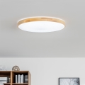 BRILAGI - Lámpara de techo LED regulable PINE LED/60W/230V, madera, Ø 52 cm, 3000-6500K + mando a distancia