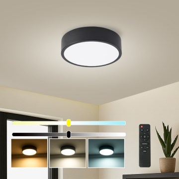 Brilagi - Lámpara de techo LED regulable POOL LED/18W/230V 3000-6000K 20 cm negra + mando a distancia