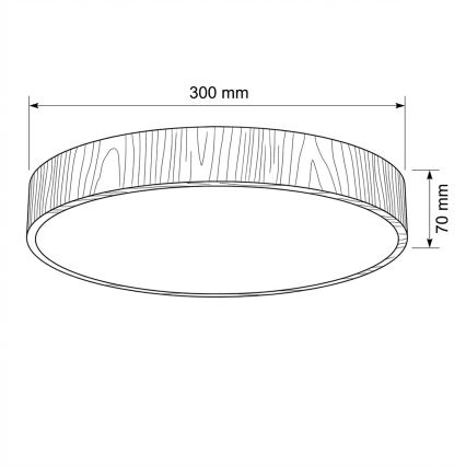 Brilagi - Luminaria de techo LED regulable POOL LED/36W/230V 3000–6000K Ø30 cm acabado en madera + mando a distancia