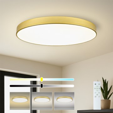Brilagi - Lámpara de techo LED regulable POOL SMART LED/128W/230V 3000-6000K 100 cm acabado dorado Wi-Fi Tuya + mando a distancia