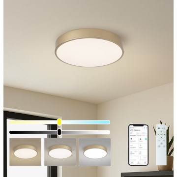 BRILAGI - Lámpara de techo LED regulable POOL SMART LED/48W/230V 3000-6000K diámetro 40 cm Wi-Fi Tuya dorado + mando a distancia