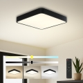 Brilagi - Lámpara de techo LED regulable POOL SQUARE LED/36W/230V 3000-6000K 40x40 cm negra + mando a distancia