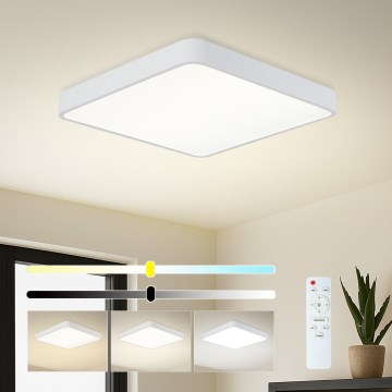 Brilagi - Lámpara de techo LED regulable POOL SQUARE LED/48W/230V 3000-6000K 50x50 cm blanca + mando a distancia