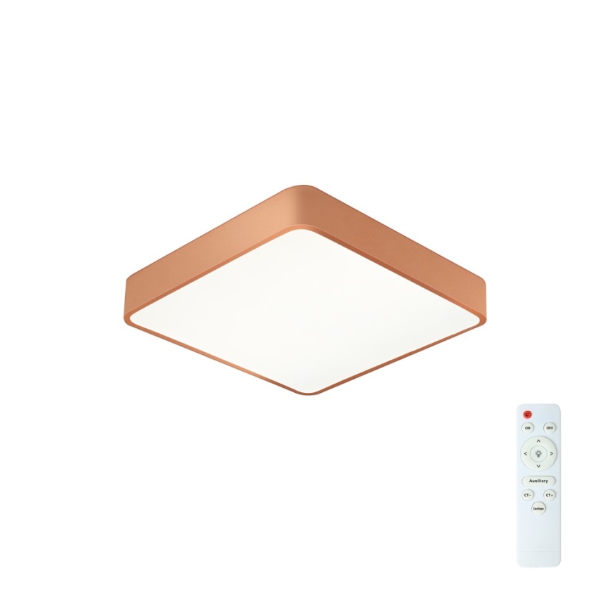 BRILAGI - Lámpara de techo LED regulable POOL SQUARE LED/48W/230V 3000-6000K 50x50 cm acabado en bronce + mando a distancia