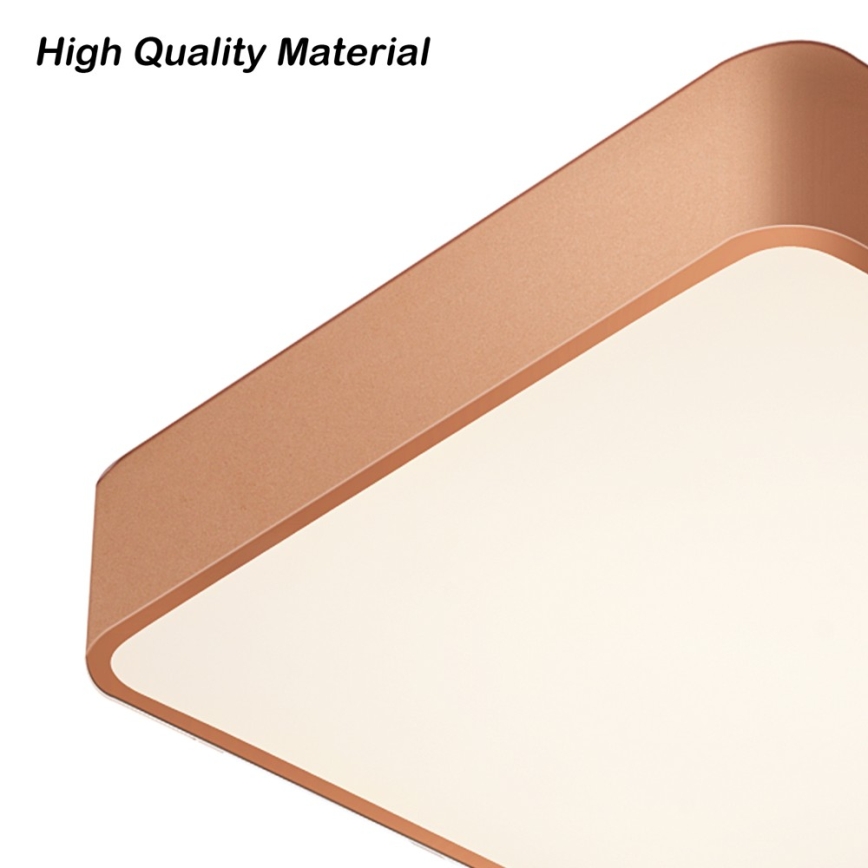 BRILAGI - Lámpara de techo LED regulable POOL SQUARE LED/48W/230V 3000-6000K 50x50 cm acabado en bronce + mando a distancia