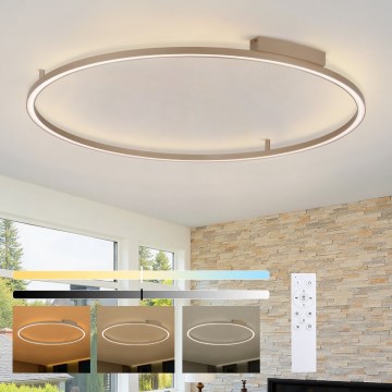 Brilagi - Lámpara de techo LED regulable PORTOFINO LED/85W/230V 3000-6000K, diámetro 120 cm, beige + mando a distancia