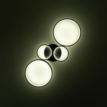 Brilagi - Luminaria LED regulable de techo RINGO LED/34W/230V 3000-6000K 28x78 cm negra + mando a distancia