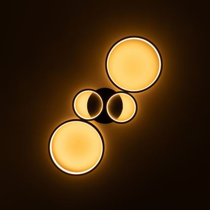 Brilagi - Luminaria LED regulable de techo RINGO LED/34W/230V 3000-6000K 28x78 cm negra + mando a distancia