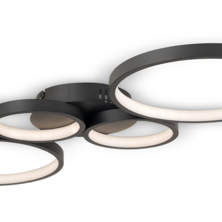 Brilagi - Luminaria LED regulable de techo RINGO LED/34W/230V 3000-6000K 28x78 cm negra + mando a distancia