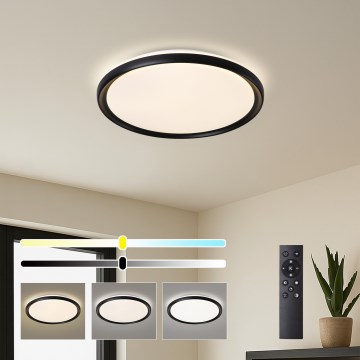 Brilagi - Lámpara de techo LED regulable RIVO LED/72W/230V 3000-6000K negra Ø 50 cm + mando a distancia