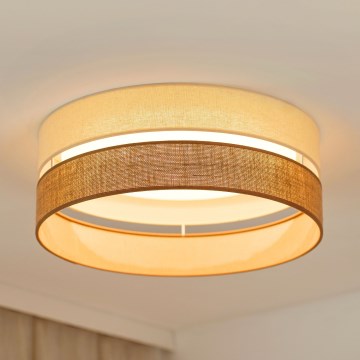Brilagi - Lámpara de techo LED regulable ROYAL YUTE LED/24W/230V Ø 45 cm 3000/4000/6500K beige/crema + mando a distancia