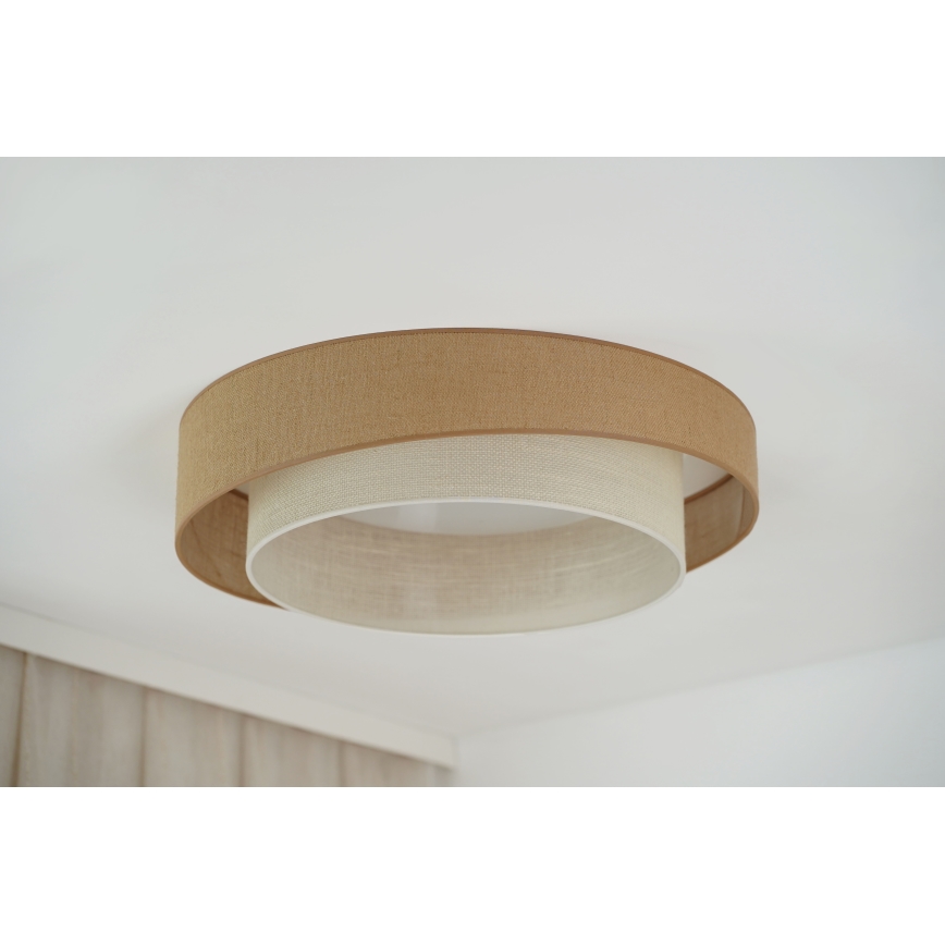 Brilagi - Lámpara de techo LED regulable SHINE LED/24W/230V Ø 60 cm 3000/4000/6500K beige/crema + mando a distancia