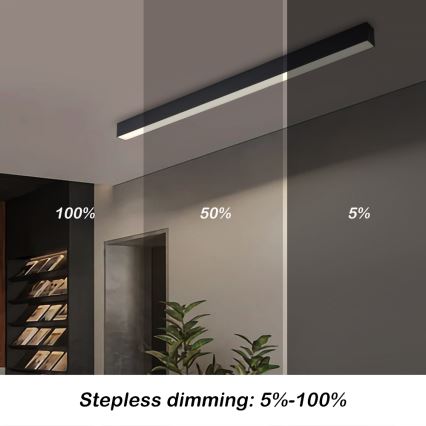 Brilagi - Plafón LED regulable SLEEKLINE SMART LED/40W/230V 3000-6000K Wi-Fi Tuya negro + mando a distancia