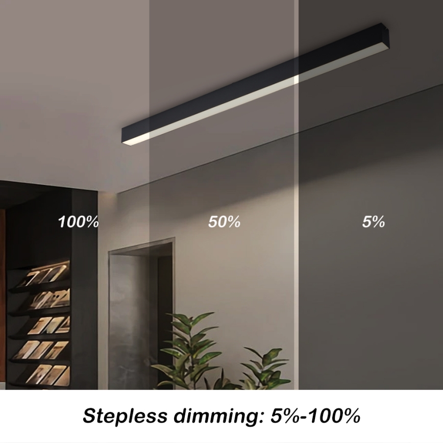 Brilagi - Plafón LED regulable SLEEKLINE SMART LED/40W/230V 3000-6000K Wi-Fi Tuya negro + mando a distancia