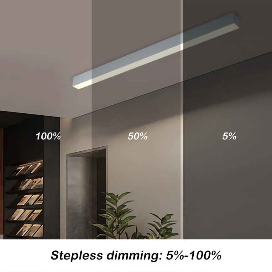 Brilagi - Lámpara de techo LED regulable SLEEKLINE SMART LED/40W/230V 3000-6000K Wi-Fi Tuya plateada + control remoto