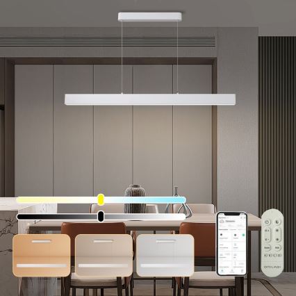 Brilagi - Lámpara colgante regulable con cable SLEEKLINE SMART LED/40W/230V 3000-6000K Wi-Fi Tuya blanca + mando a distancia