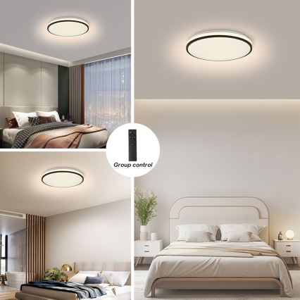 Brilagi - Luminaria de techo LED regulable inteligente 24W/230V Ø 38 cm 3000-6000K Wi-Fi Tuya Beacon + mando a distancia