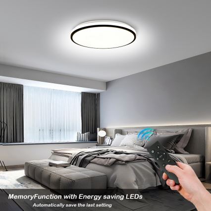 Brilagi - Luminaria de techo LED regulable inteligente 24W/230V Ø 38 cm 3000-6000K Wi-Fi Tuya Beacon + mando a distancia