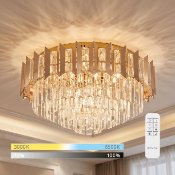 BRILAGI - Lámpara de techo LED regulable SPECTRA LED/45W/230V 3000-6000K Ø 48 cm dorada + control remoto