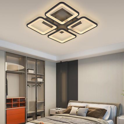 Brilagi - Lámpara de techo LED regulable SQUARED LED/85W/230V 3000-6500K + control remoto