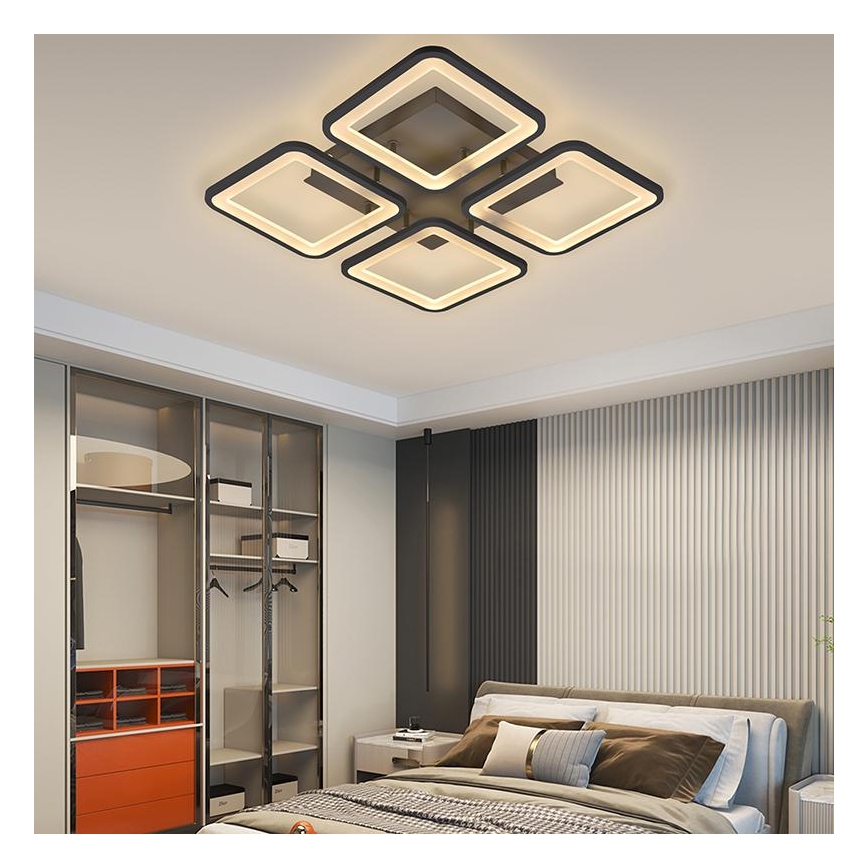 Brilagi - Lámpara de techo LED regulable SQUARED LED/85W/230V 3000-6500K + control remoto