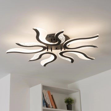 Brilagi - Lámpara de techo LED regulable TWIST LED/65W/230V 3000-6500K negro + control remoto