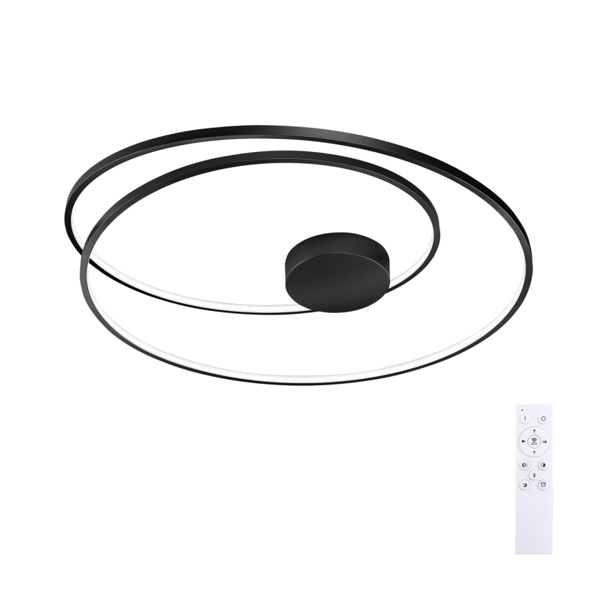 Brilagi - Luminaria de techo LED regulable TWISTER LED/105W/230V 3000-6000K Ø 100 cm negra + mando a distancia