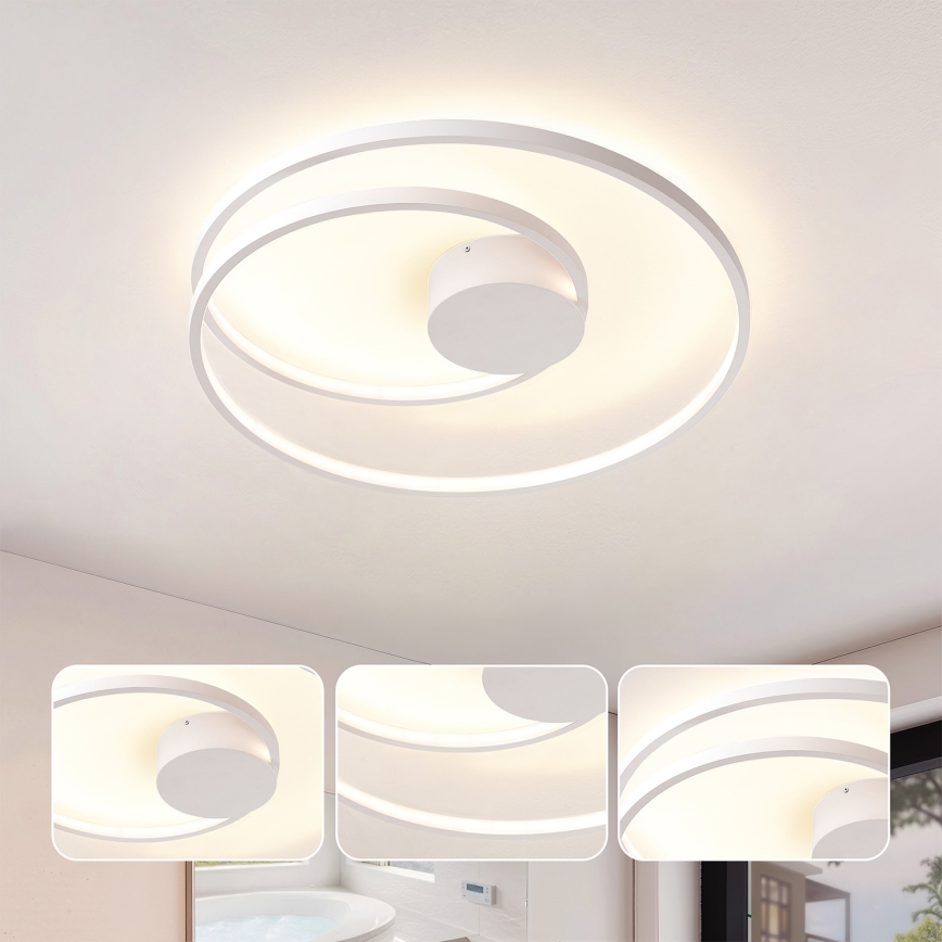 Brilagi - Luminaria de techo LED regulable TWISTER LED/48W/230V 3000-6000K Ø 50 cm blanca + mando a distancia