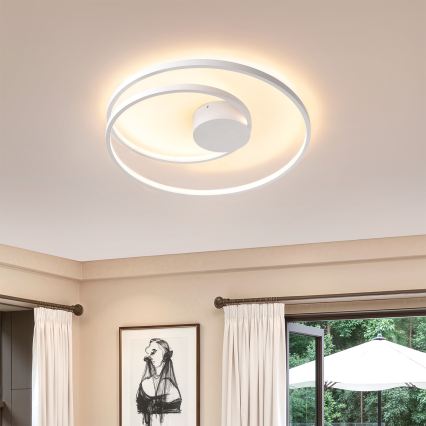 Brilagi - Luminaria de techo LED regulable TWISTER LED/48W/230V 3000-6000K Ø 50 cm blanca + mando a distancia