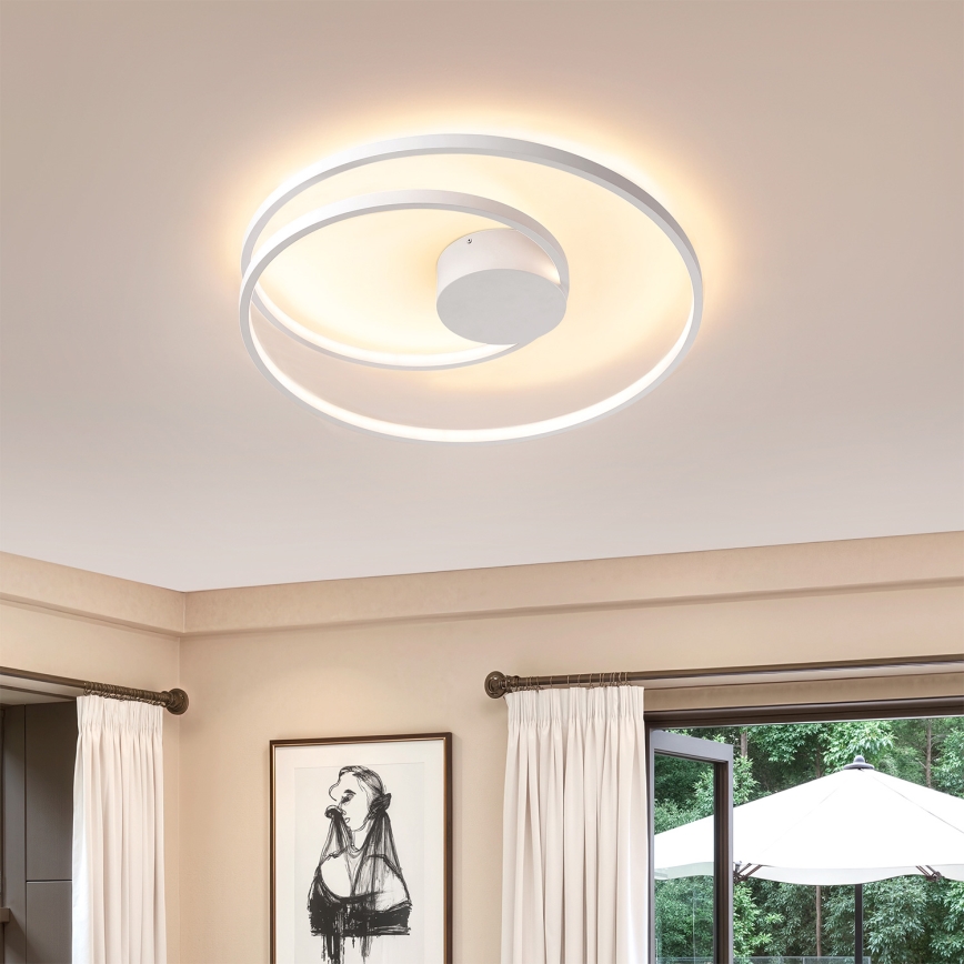 Brilagi - Luminaria de techo LED regulable TWISTER LED/48W/230V 3000-6000K Ø 50 cm blanca + mando a distancia