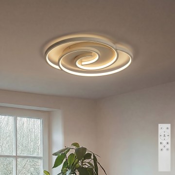 BRILAGI - Lámpara de techo LED regulable VELO LED/70W/230V 3000-6500K 38x47,8 cm beige + mando a distancia