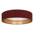 Brilagi - Lámpara de techo LED regulable VELVET SMARTIX STARS LED/36W/230V 3000-6000K diámetro 55 cm burdeos/dorado Wi-Fi Tuya Beacon + control remoto