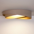 BRILAGI - Lámpara de techo LED regulable VELVET TWIST LED/36W/230V 3000-6000K Ø 65 cm Wi-Fi Tuya Beacon beige/dorado + mando a distancia