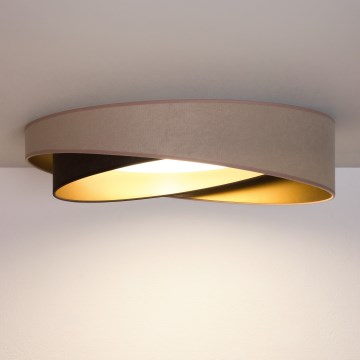 BRILAGI - Lámpara de techo LED regulable VELVET TWIST LED/36W/230V 3000-6000K Ø 65 cm Wi-Fi Tuya Beacon beige/marrón/dorado + control remoto