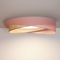 BRILAGI - Lámpara de techo LED regulable VELVET TWIST LED/36W/230V 3000-6000K Ø 65 cm Wi-Fi Tuya Beacon rosa/beige + mando a distancia
