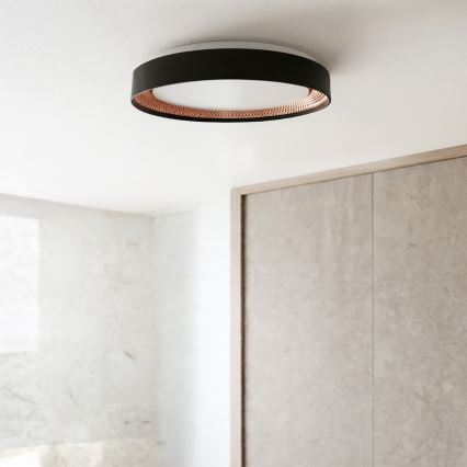 Brilagi - Luminaria de techo LED regulable WALDO LED/48W/230V 3000–6500 K Ø 40 cm negro/dorado + mando a distancia
